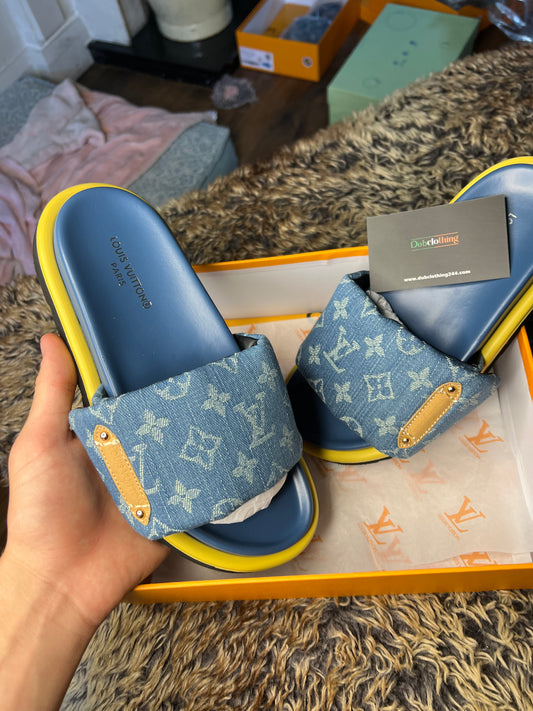 Denim sliders